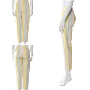 Tory Burch Silk & Linen Straight Leg Casual Summer Pants • Sz 4/S